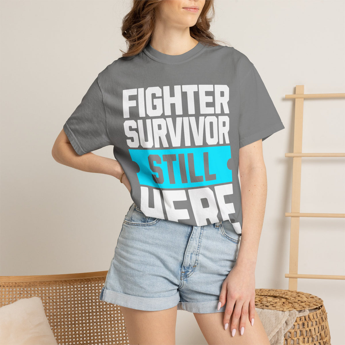 FPD - Fighter Survivor Still Here | Inspirational Mental Health Long Sleeve Shirt & Empowerment Apparel