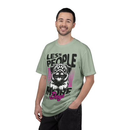 FPD - Less People More Dogs T-Shirt | Cute Pug Introvert Graphic Tee | Funny Pet Lover Gift Shirt
