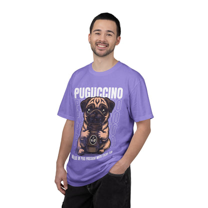 FPD - Puguccino Funny Pug Coffee T-Shirt | Indulge In Pug Passion Cute Dog Cappuccino Graphic Tee | Pet Lover Gift Shirt