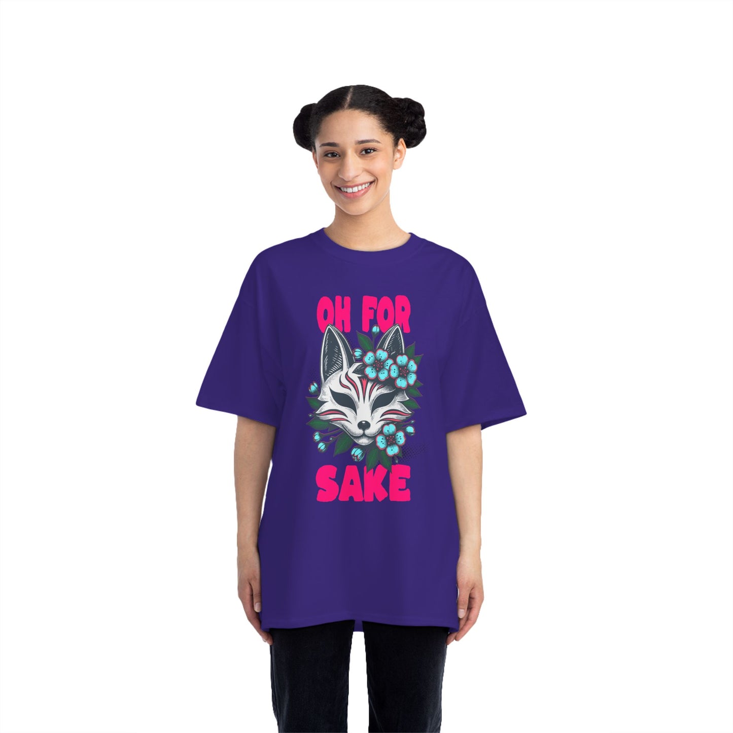 Oh For Fox Sake Oversized T-Shirt – Funny Graphic Tee Print | Streetwear Cotton Tee