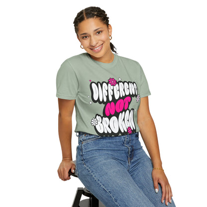 FPD - Different Not Broken Retro Groovy Shirt | Neurodiversity Acceptance & Mental Health Support Tee