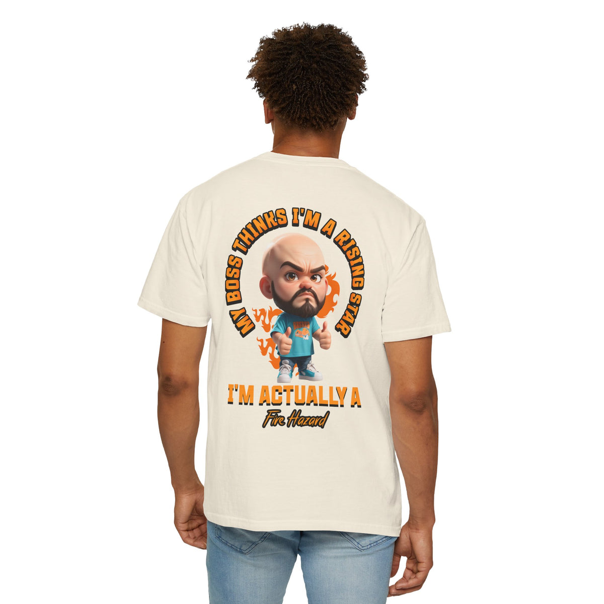 Corporate Damage™ - BPD - Funny Office Humor T-Shirt | My Boss Thinks I'm A Rising Star I'm Actually A Fire Hazard Graphic Tee | Sarcastic Workplace Joke Shirt