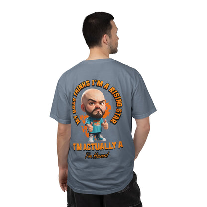 Corporate Damage™ - BPD - Funny Office Humor T-Shirt | My Boss Thinks I'm A Rising Star I'm Actually A Fire Hazard Graphic Tee | Sarcastic Workplace Joke Shirt