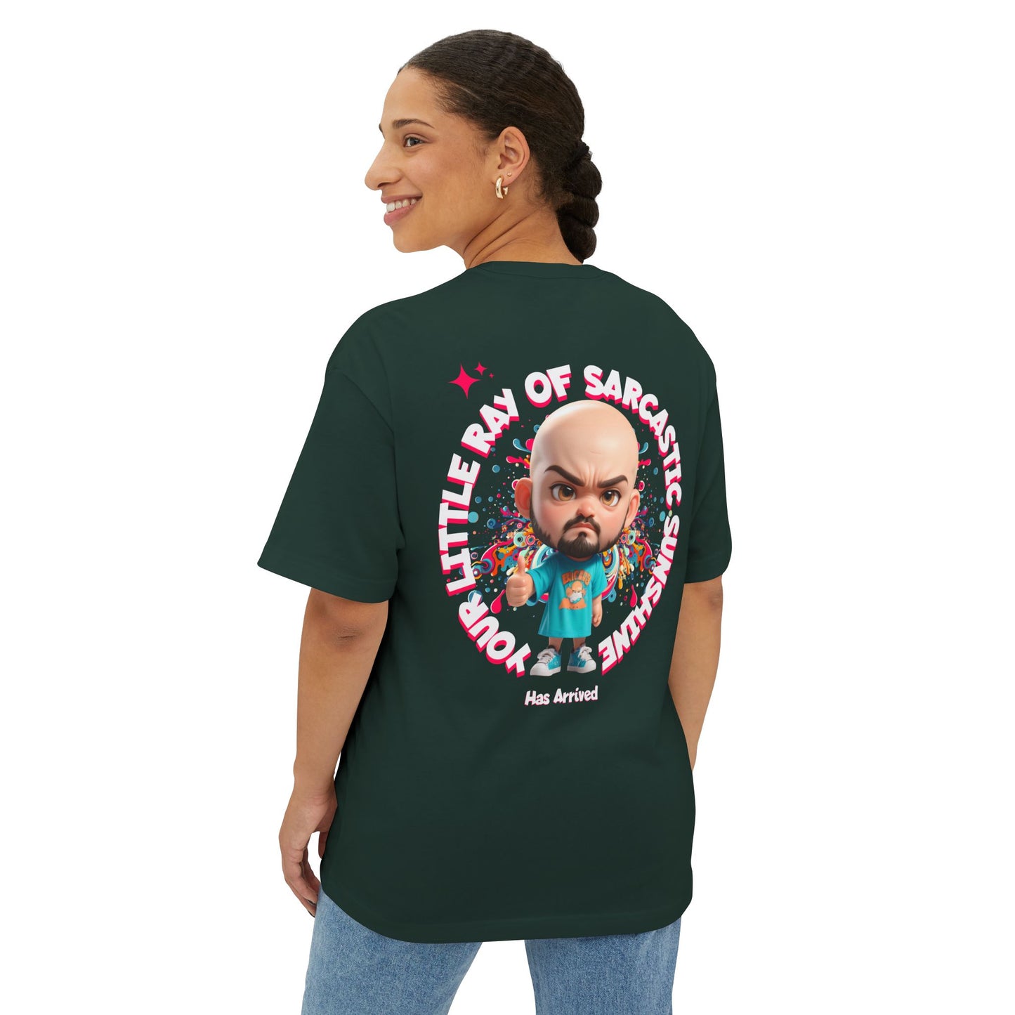 Your Little Ray of Sarcastic Sunshine Oversized Graphic Tee – BPD Humor Shirt