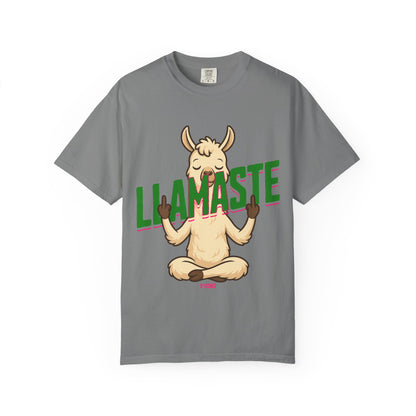 FPD - Llamaste B*itches Yoga Llama Funny Meditation Streetwear Unisex Heavyweight Cotton T-Shirt, Sarcastic Zen Animal Graphic Tee
