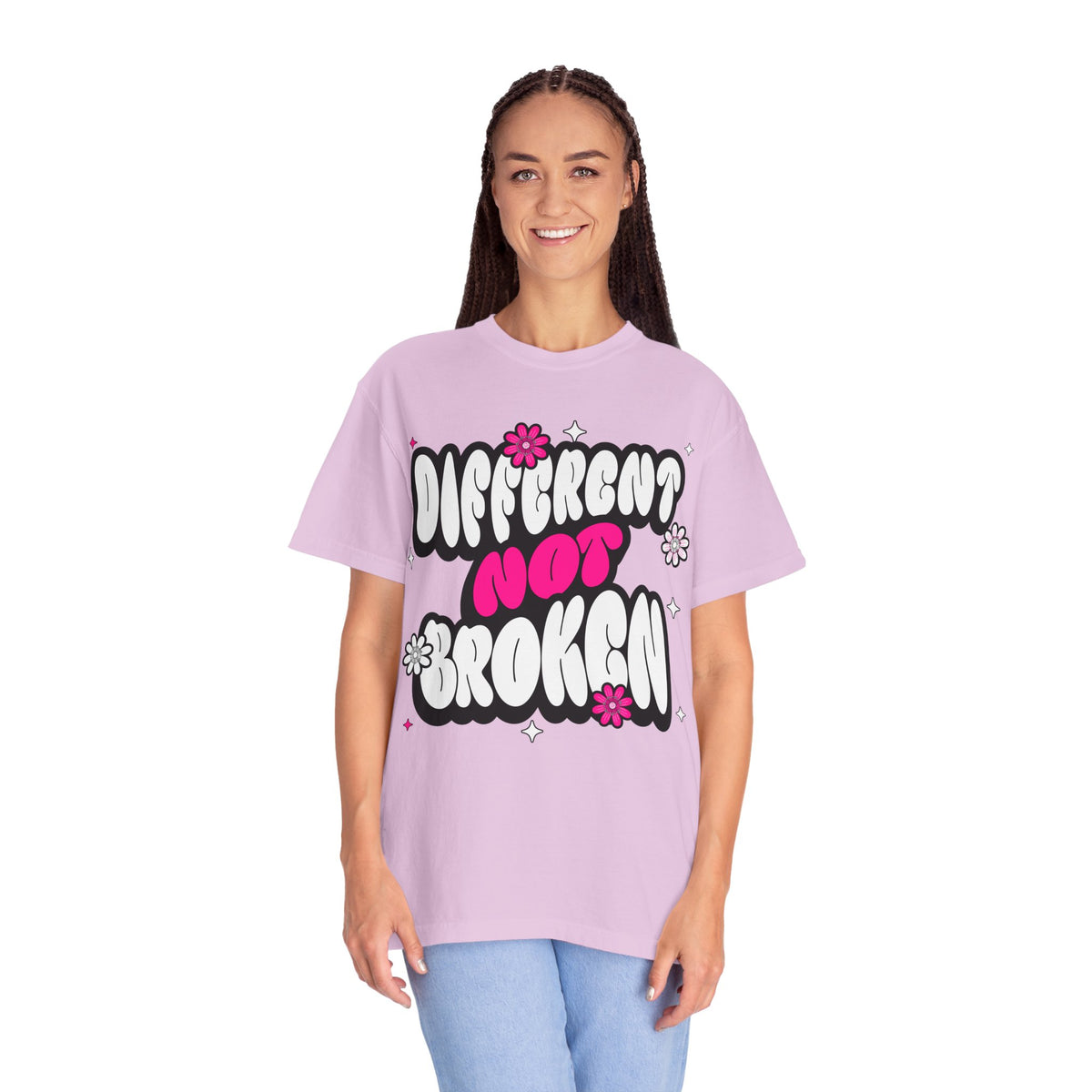 FPD - Different Not Broken Retro Groovy Shirt | Neurodiversity Acceptance & Mental Health Support Tee