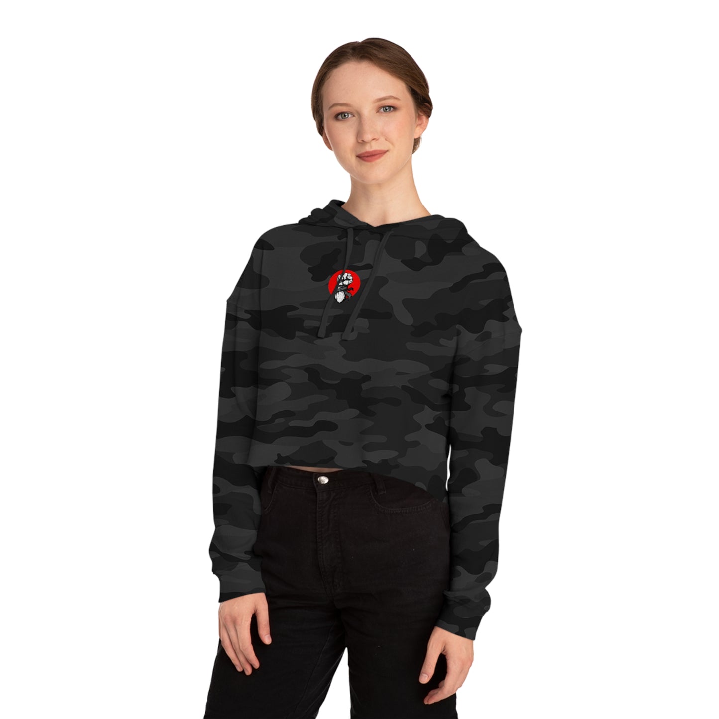 Fighter Survivor Still Here Cropped Hoodie – Women’s Mental Health Awareness Sweatshirt