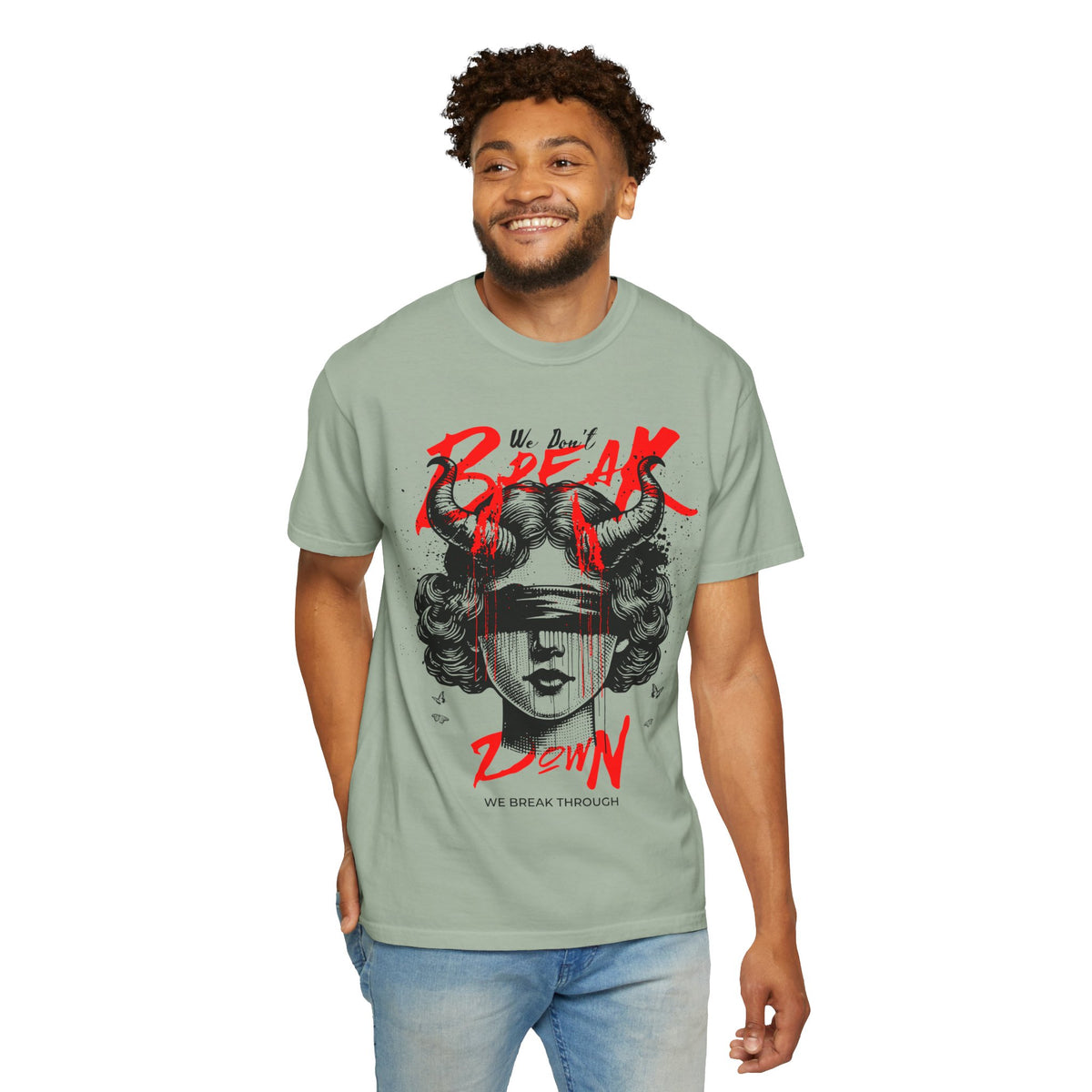 FPD - Break Down To Breakthrough Grunge Tee | Mental Health Resilience & Alternative Apparel