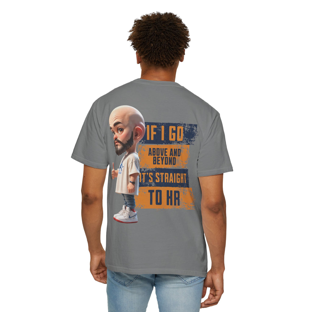 Corporate Damage™ - BPD - Funny Office Humor T-Shirt | If I Go Above And Beyond It's Straight To HR Graphic Tee | Sarcastic Workplace Joke Shirt