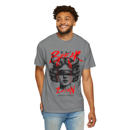 FPD - Break Down To Breakthrough Grunge Tee | Mental Health Resilience & Alternative Apparel