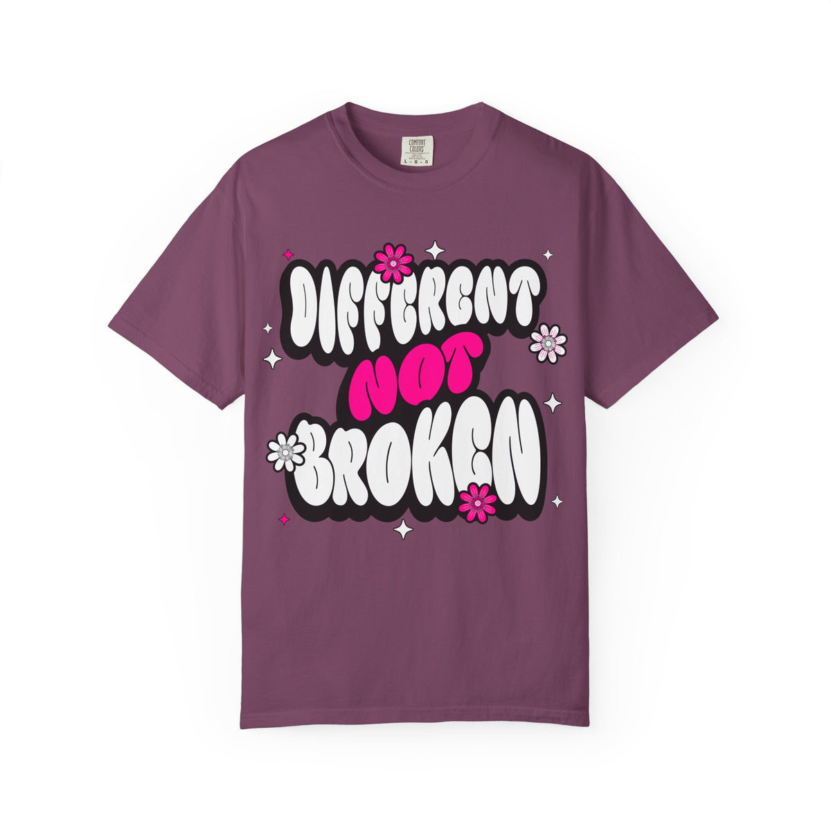 FPD - Different Not Broken Retro Groovy Shirt | Neurodiversity Acceptance & Mental Health Support Tee