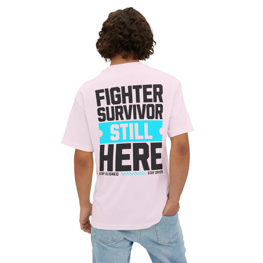 F&BPD - Tee-shirt oversize « Survivant du combat toujours là » - Déclaration de santé mentale unisexe