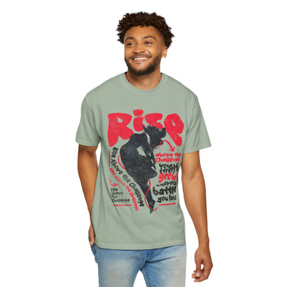 FPD - Rise Above the Challenge Grunge Tee | Mental Health Resilience & Inner Strength Apparel