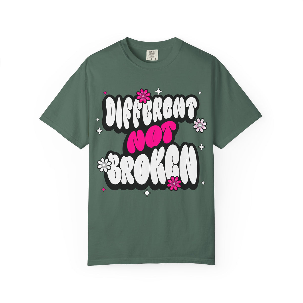 FPD - Different Not Broken Retro Groovy Shirt | Neurodiversity Acceptance & Mental Health Support Tee