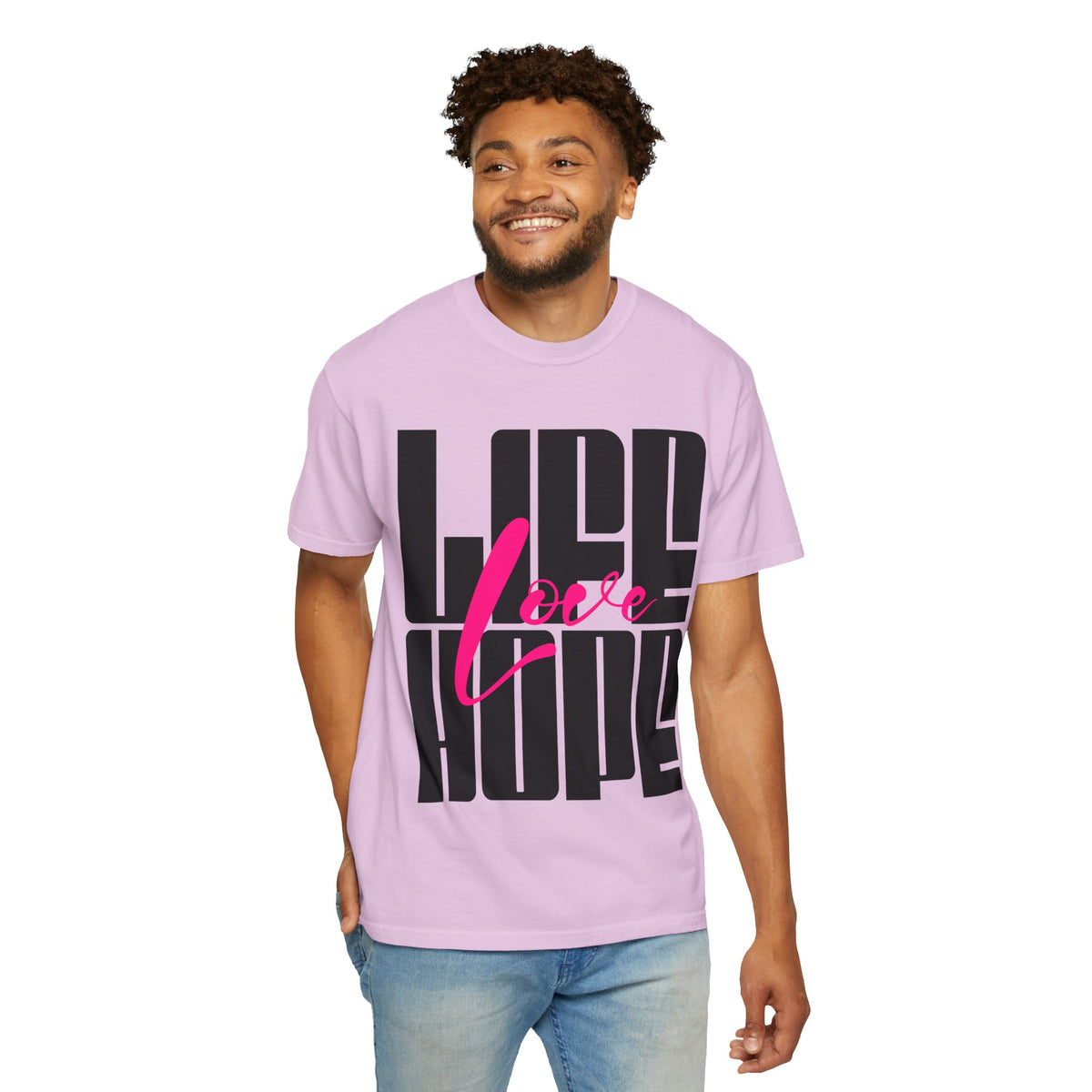 FPD - Life Love Hope Inspirational Quote Tee | Mental Health Support & Positive Affirmation Shirt