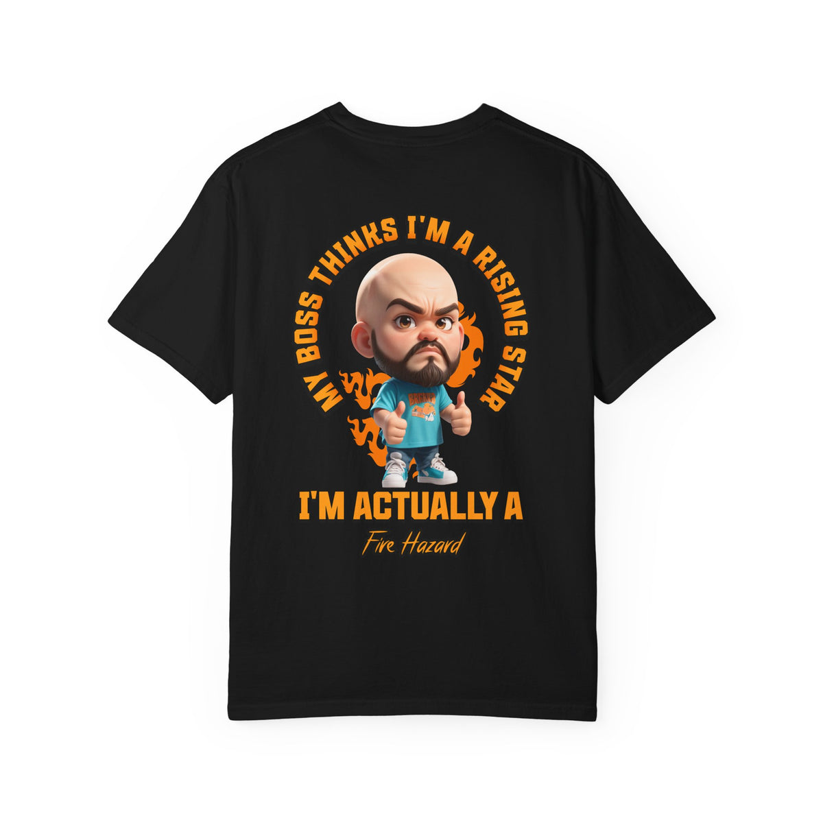Corporate Damage™ - BPD - Funny Office Humor T-Shirt | My Boss Thinks I'm A Rising Star I'm Actually A Fire Hazard Graphic Tee | Sarcastic Workplace Joke Shirt