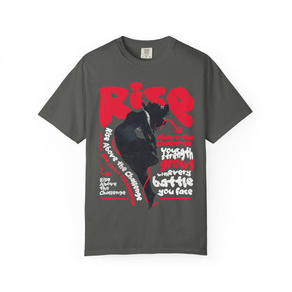 FPD - Rise Above the Challenge Grunge Tee | Mental Health Resilience & Inner Strength Apparel