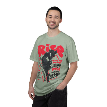 FPD - Rise Above the Challenge Grunge Tee | Mental Health Resilience & Inner Strength Apparel