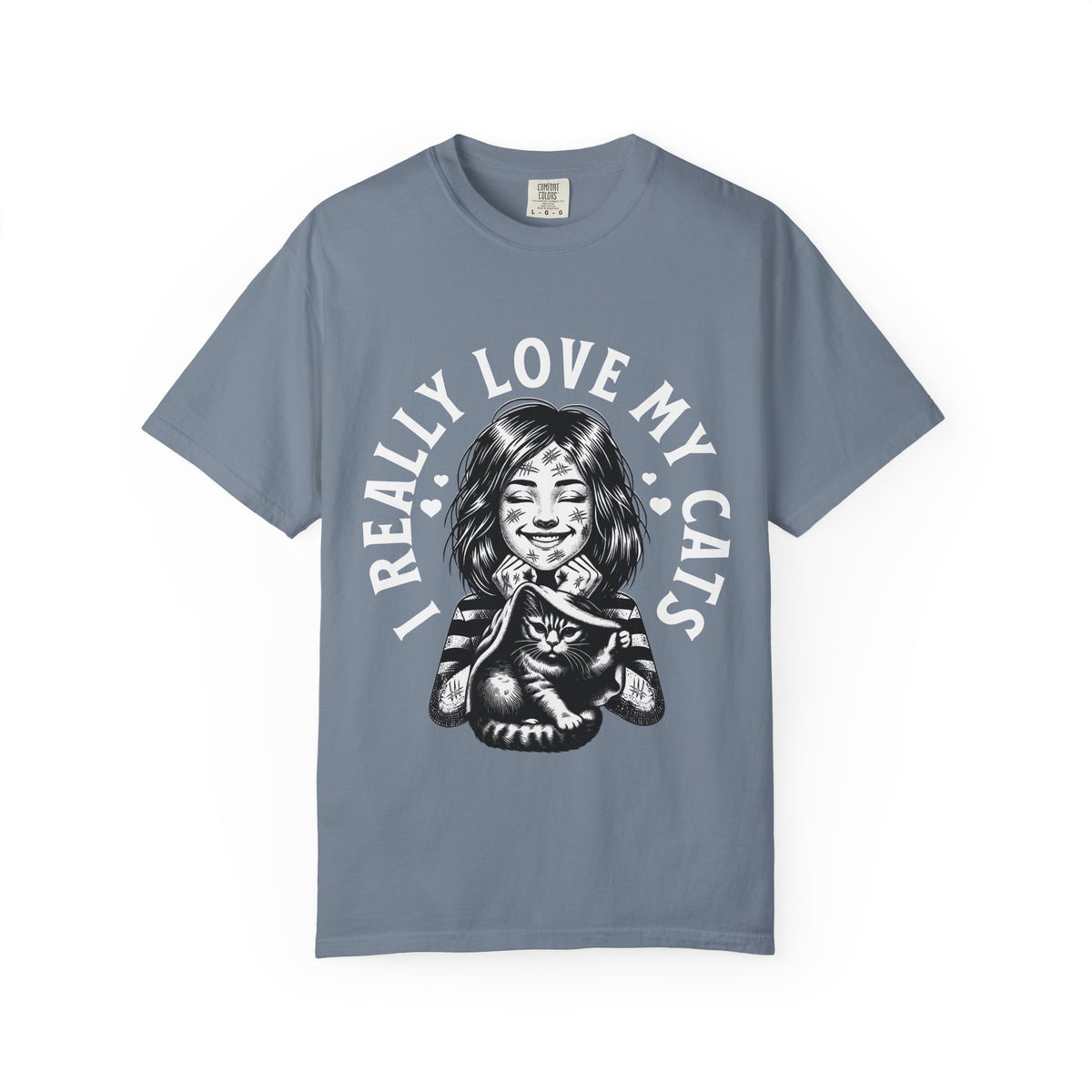 FPD - I Really Love My Cats T-Shirt | Scratched Up Cat Mom Graphic Tee | Funny Pet Lover Gift Shirt