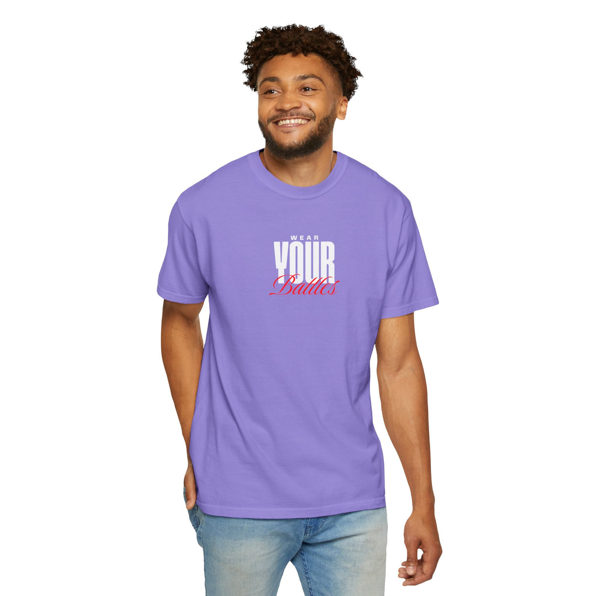 FPD - Wear Your Battles T-Shirt | Inspirational Motivational Typography Graphic Tee | Bold Statement Apparel