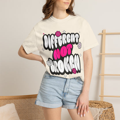 FPD - Different Not Broken Retro Groovy Shirt | Neurodiversity Acceptance & Mental Health Support Tee