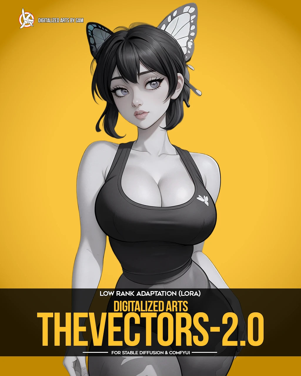 Digitalized Arts The Vectors - Professional 2D Flat Vector & Line Art Utility LoRA Pack