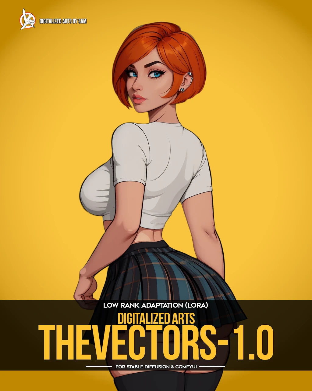 Digitalized Arts The Vectors - Professional 2D Flat Vector & Line Art Utility LoRA Pack