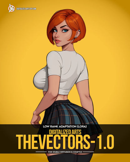 Digitalized Arts The Vectors - Professional 2D Flat Vector & Line Art Utility LoRA Pack