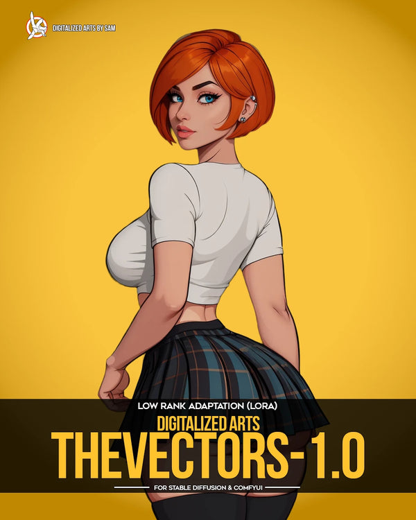 Digitalized Arts The Vectors - Professional 2D Flat Vector & Line Art Utility LoRA Pack