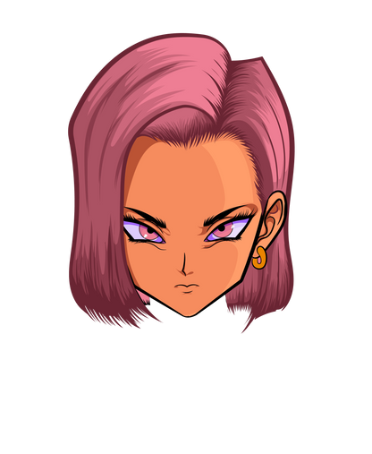 Episode 4 - Android 18 - Dragon Ball Z Vector Art Template | Adobe Illustrator Download