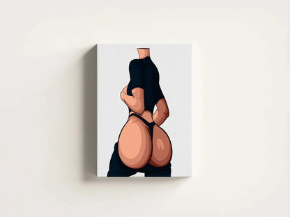 Digital artwork of Lingerie Model 102, showcasing bold figure with dynamic shading and contours.