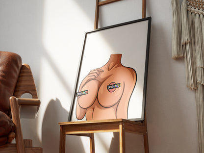 Model 26 - Baked Art Censored Beauty Pop Digital Art Print