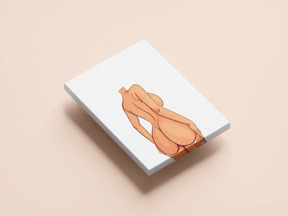 Curvy Elegance digital art featuring athletic female figure in elegant pose, customizable for creative projects.