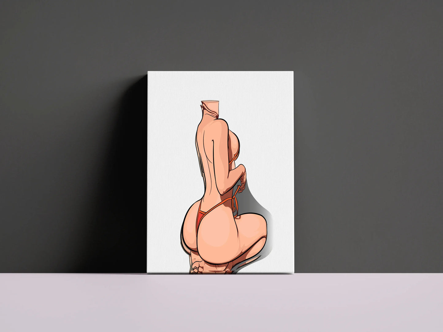 Digital art of a character model in a dynamic pose, Model 46 - Baked Art.