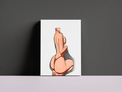 Digital art of a character model in a dynamic pose, Model 46 - Baked Art.