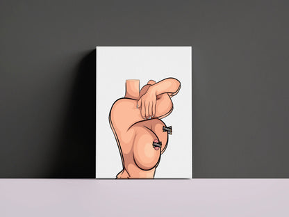 Elegant digital artwork of a customizable, sensual female figure in Model 60 pose.