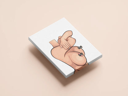 Customizable digital artwork of a female figure in an elegant, sensual pose on canvas.