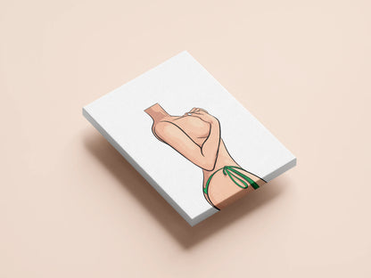 Digital artwork of a sensual female figure in a pose, printable art, Baked Art Model 69.