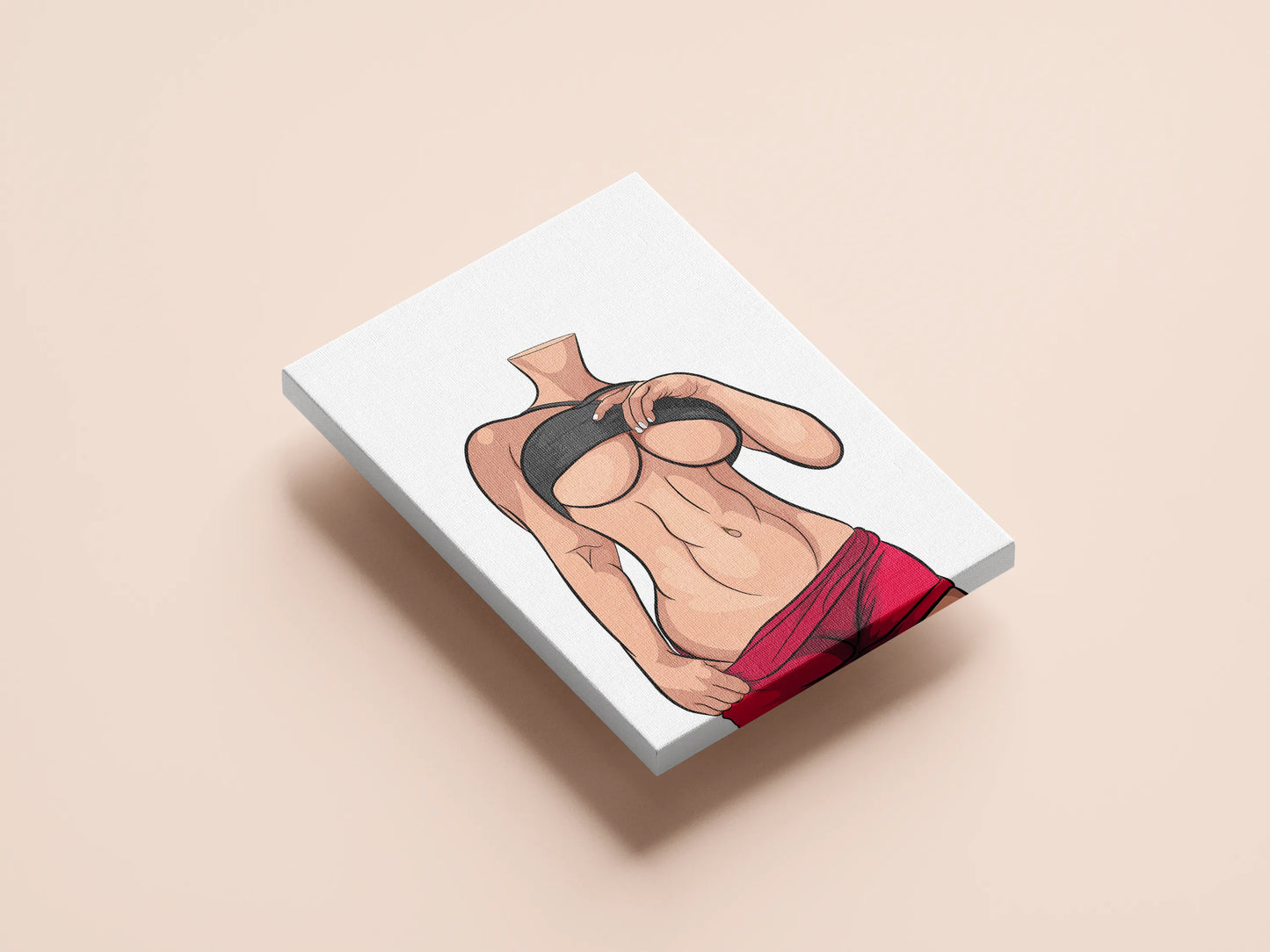Baked Art Model 70 customizable female digital illustration, bold modern aesthetic.