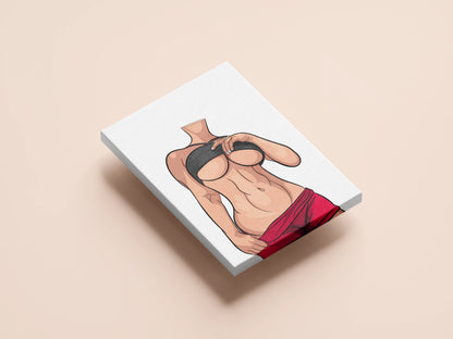Baked Art Model 70 customizable female digital illustration, bold modern aesthetic.