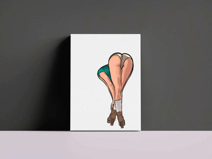 Digital art piece "Lingerie Model 72" showcasing bold shapes and vivid detail, available as a digital download.
