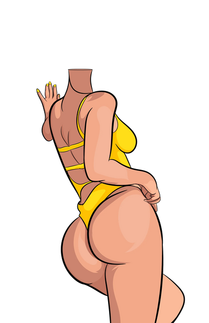 Digital illustration of Baked Art - Model 73 in vibrant colors and bold curves.