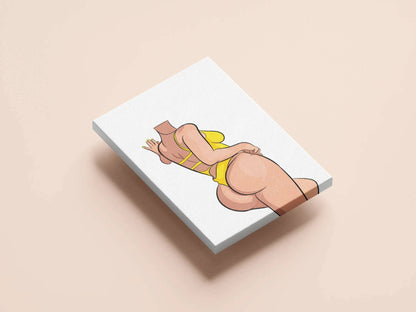 Digital illustration of Baked Art - Model 73 featuring vibrant colors and bold curves on canvas.