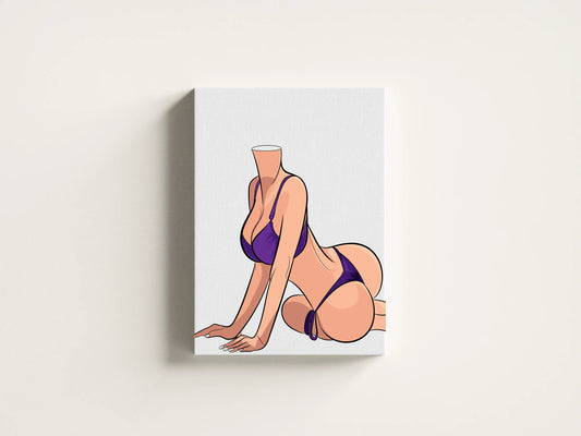 Bikini Model 74 digital artwork with bold colors and modern design.
