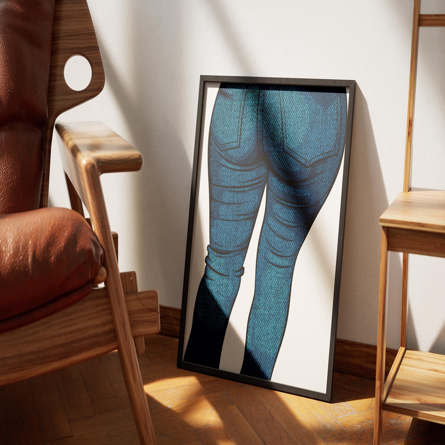 Digital illustration of Jeans Denim Model 43 by Baked Art, showcasing realistic texture and design for creative projects.