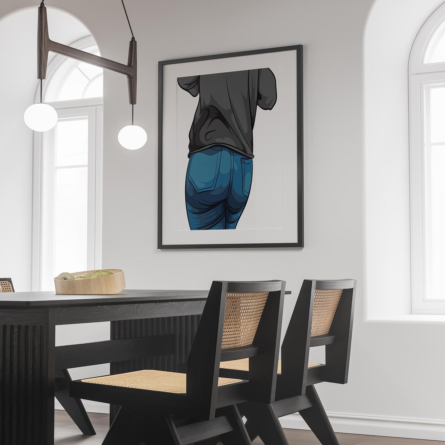 Wall art featuring Baked Art - Jeans Denim Model 49 design.