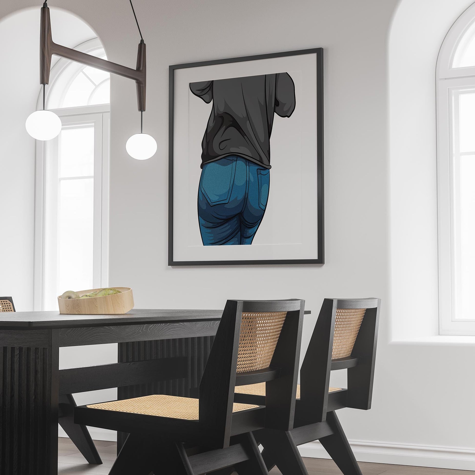 Wall art featuring Baked Art - Jeans Denim Model 49 design.