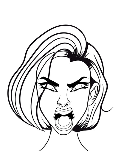 Line Art - Character & Human Faces Model 2