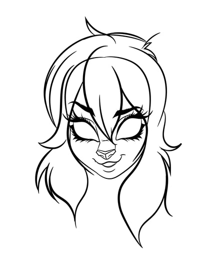 Line Art - Furries Model 8