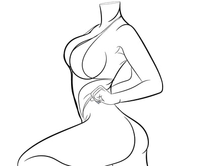Elegant female silhouette line art, Model 3 - perfect for modern decor and digital projects.